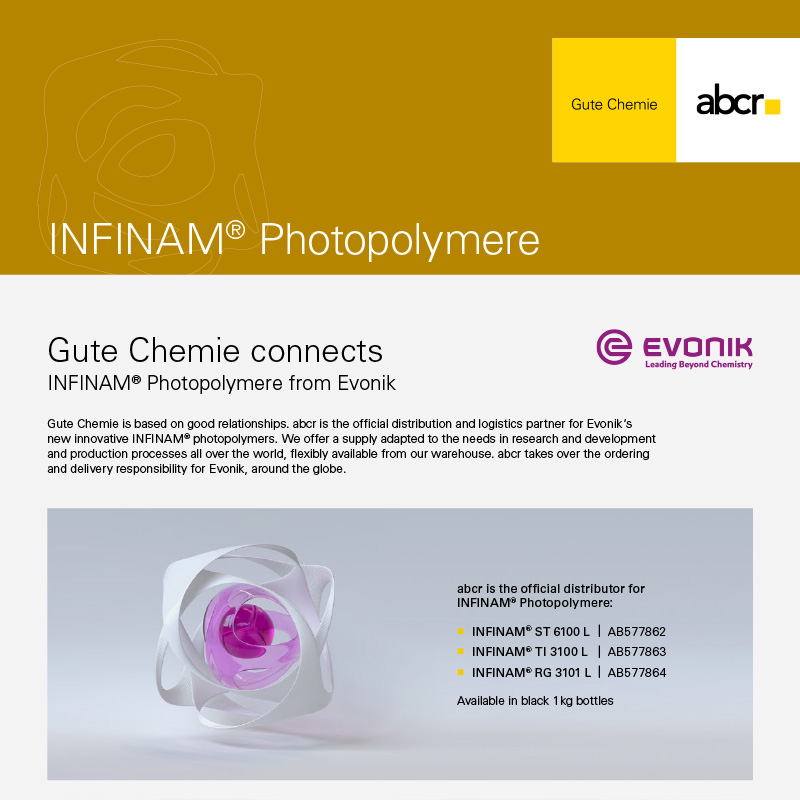 abcr – Evonik INFINAM® Photopolymere