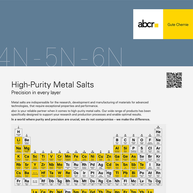 abcr High Purity Metal Salts Flyer