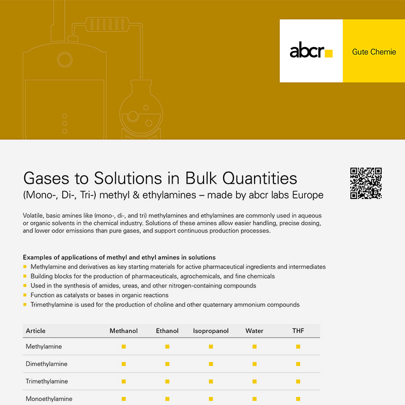 abcr Methyl & Ethylamines - abcr labs